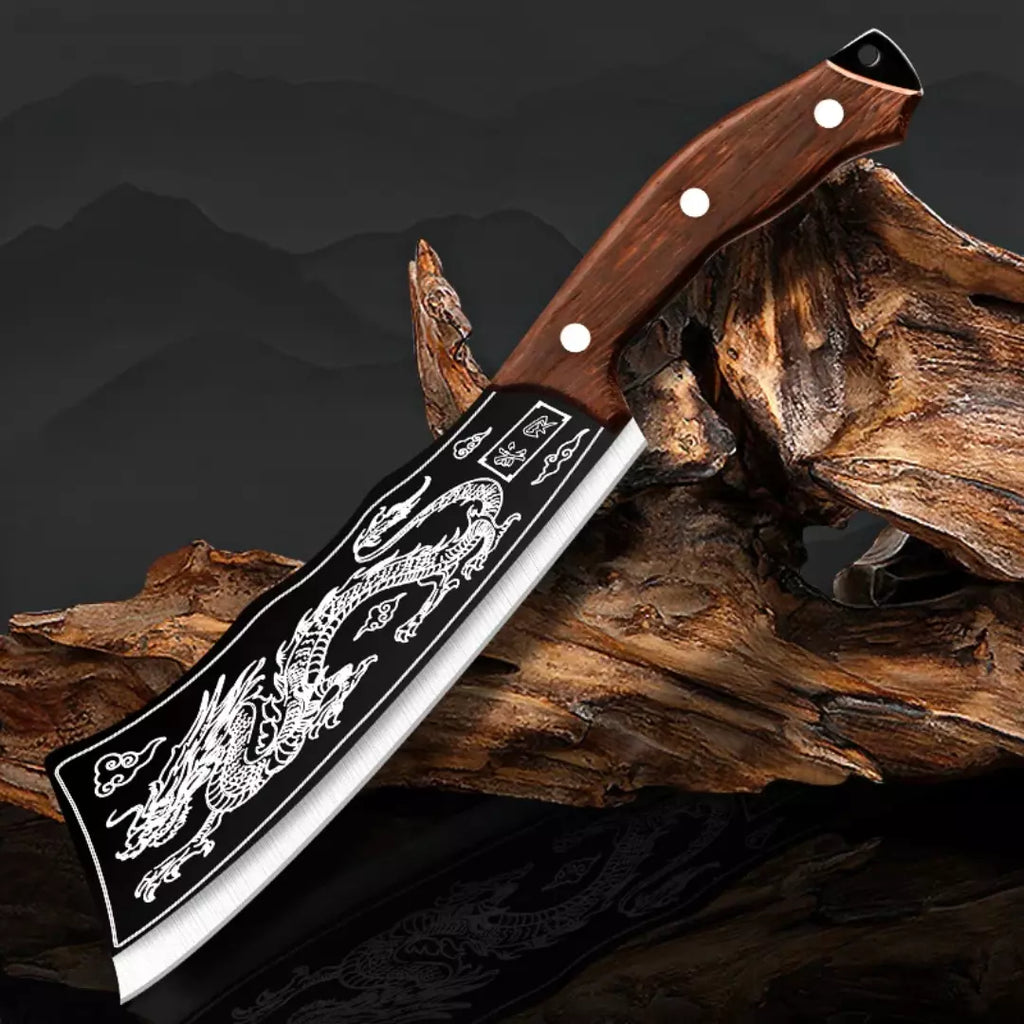 Cleaver Dragon™ - Cutelo Japonês em Aço Inoxidável / Robusto, Afiado e Durável (Promoção Compre 1, Leve 2)