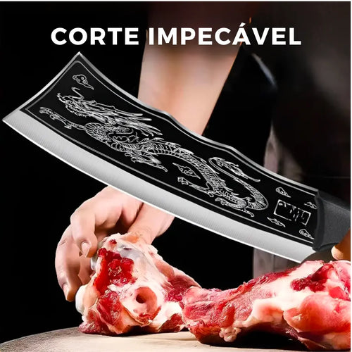 Cleaver Dragon™ - Cutelo Japonês em Aço Inoxidável / Robusto, Afiado e Durável (Promoção Compre 1, Leve 2)